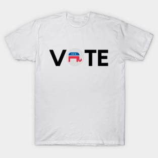 Vote Republican - Black Text T-Shirt